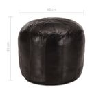 Casa si Gradina - Mobilier - Scaune si fotolii - Tabureti - Taburet, negru, 40x35 cm, piele naturala de capra - Infinity.ro