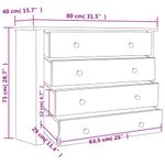 Casa si Gradina - Mobilier - Comode si corpuri - Comode - Dulap lateral, 80 x 40 x 73 cm, gama pin de Panama - Infinity.ro
