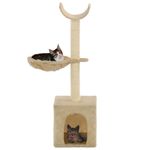 Petshop - Accesorii petshop - Jucarii animale - Ansambluri de joaca - Ansamblu pisici, stalpi funie de sisal, 105 cm, bej - Infinity.ro