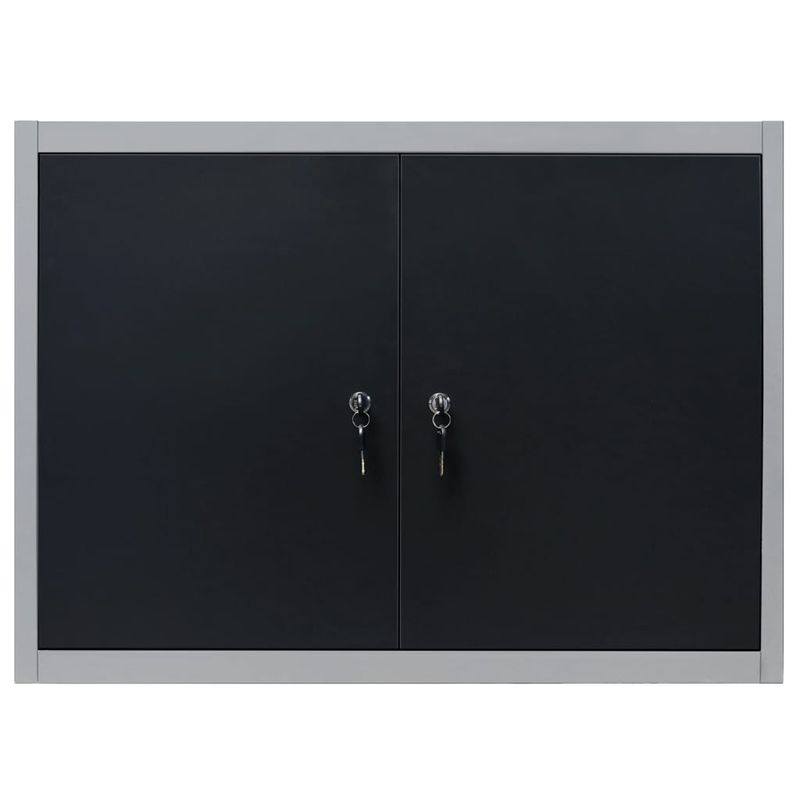 Casa si Gradina - Constructii - Depozitare, transport si protectie - Organizatoare si cutii scule - Dulap de perete pentru unelte gri & negru metal stil industrial - Infinity.ro