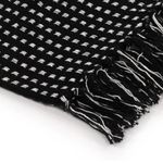 Casa si Gradina - Textile si covoare - Pături și cuverturi - Pături - Patura decorativa model spic, bumbac, 125 x 150 cm, negru - Infinity.ro