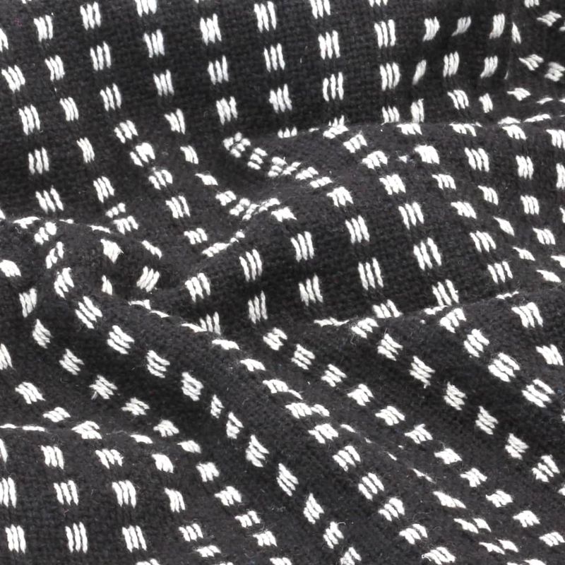 Casa si Gradina - Textile si covoare - Pături și cuverturi - Pături - Patura decorativa model spic, bumbac, 125 x 150 cm, negru - Infinity.ro