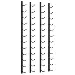 Casa si Gradina - Bucatarie si vesela - Accesorii bar - Carafe si decantoare - Suport sticle de vin montat pe perete, 12 sticle, 2 buc, negru, fier - Infinity.ro