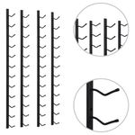 Casa si Gradina - Bucatarie si vesela - Accesorii bar - Carafe si decantoare - Suport sticle de vin montat pe perete, 12 sticle, 2 buc, negru, fier - Infinity.ro