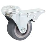 Casa si Gradina - Constructii - Depozitare, transport si protectie - Accesorii echipamente pentru transport si ridicat - Roti pivotante cu gaura surub, frane duble, 4 buc., 50 mm - Infinity.ro