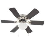 Casa si Gradina - Termice - Climatizare si ventilatie - Ventilator tavan decorativ cu iluminare, 82 cm, maro inchis - Infinity.ro