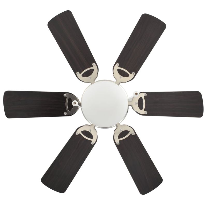 Casa si Gradina - Termice - Climatizare si ventilatie - Ventilator tavan decorativ cu iluminare, 82 cm, maro inchis - Infinity.ro