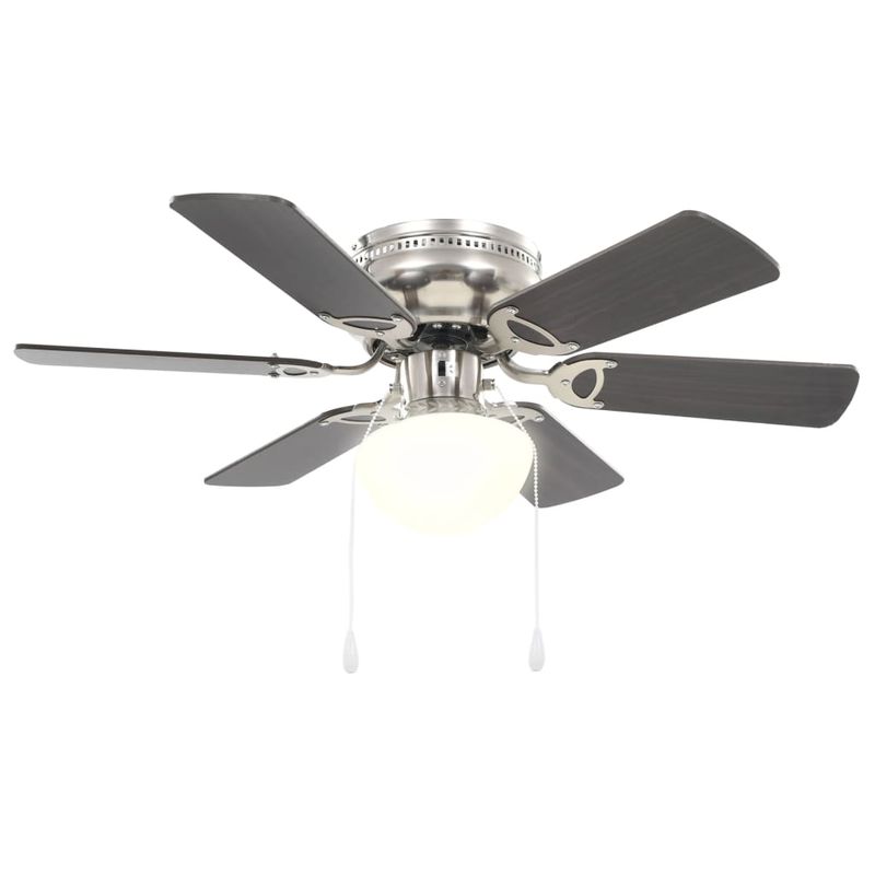 Casa si Gradina - Termice - Climatizare si ventilatie - Ventilator tavan decorativ cu iluminare, 82 cm, maro inchis - Infinity.ro