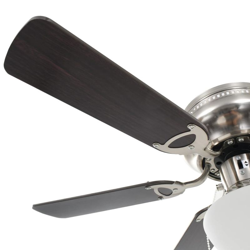Casa si Gradina - Termice - Climatizare si ventilatie - Ventilator tavan decorativ cu iluminare, 82 cm, maro inchis - Infinity.ro