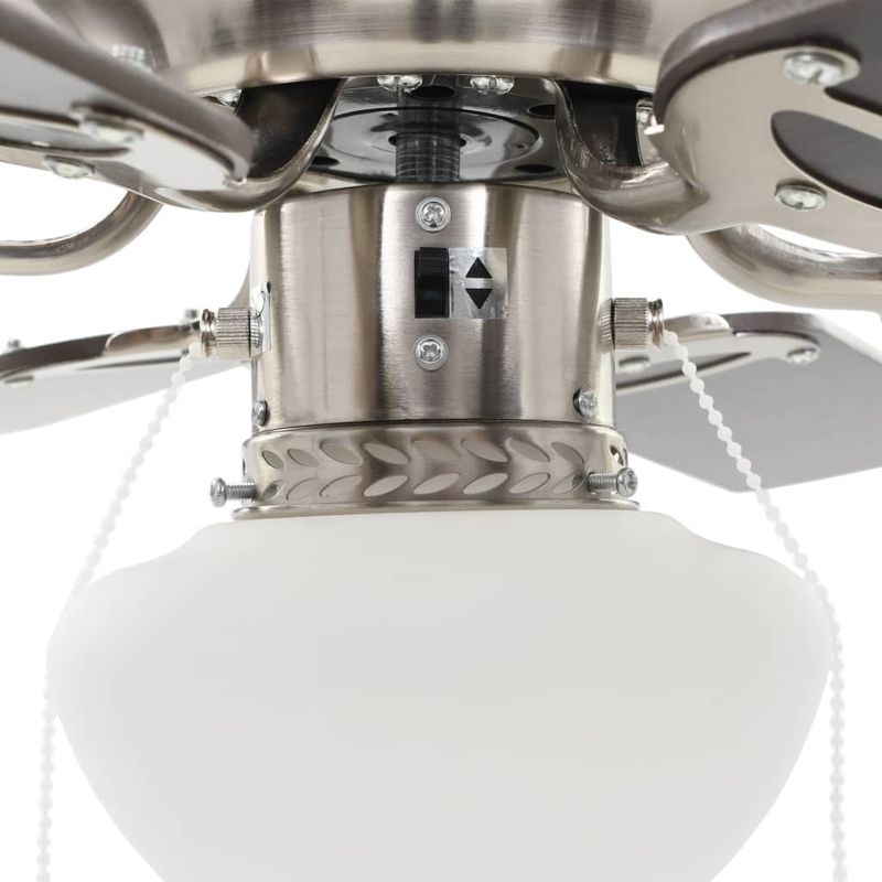 Casa si Gradina - Termice - Climatizare si ventilatie - Ventilator tavan decorativ cu iluminare, 82 cm, maro inchis - Infinity.ro