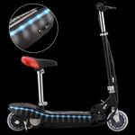 Sport si Outdoor - Role, trotinete si skateboard - Trotinete electrice - Trotineta electrica cu sa si LED-uri, negru, 120 W - Infinity.ro