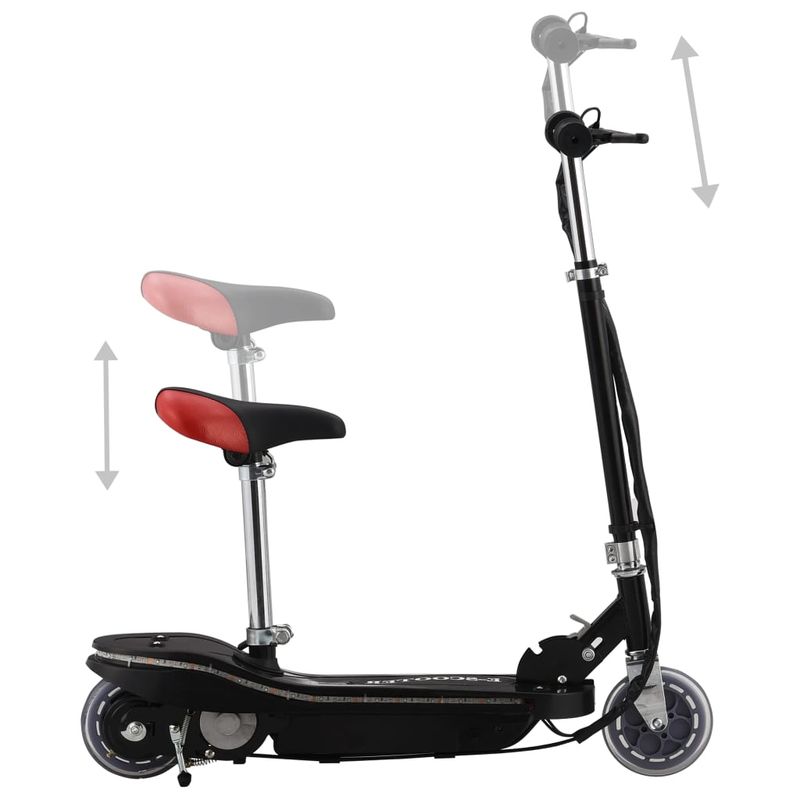 Sport si Outdoor - Role, trotinete si skateboard - Trotinete electrice - Trotineta electrica cu sa si LED-uri, negru, 120 W - Infinity.ro