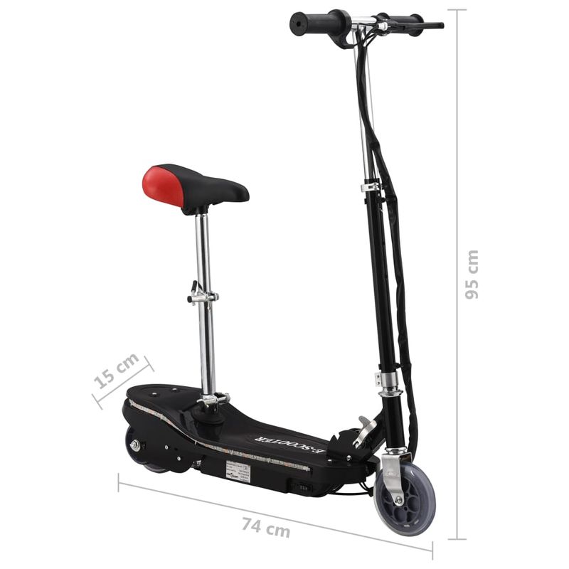 Sport si Outdoor - Role, trotinete si skateboard - Trotinete electrice - Trotineta electrica cu sa si LED-uri, negru, 120 W - Infinity.ro
