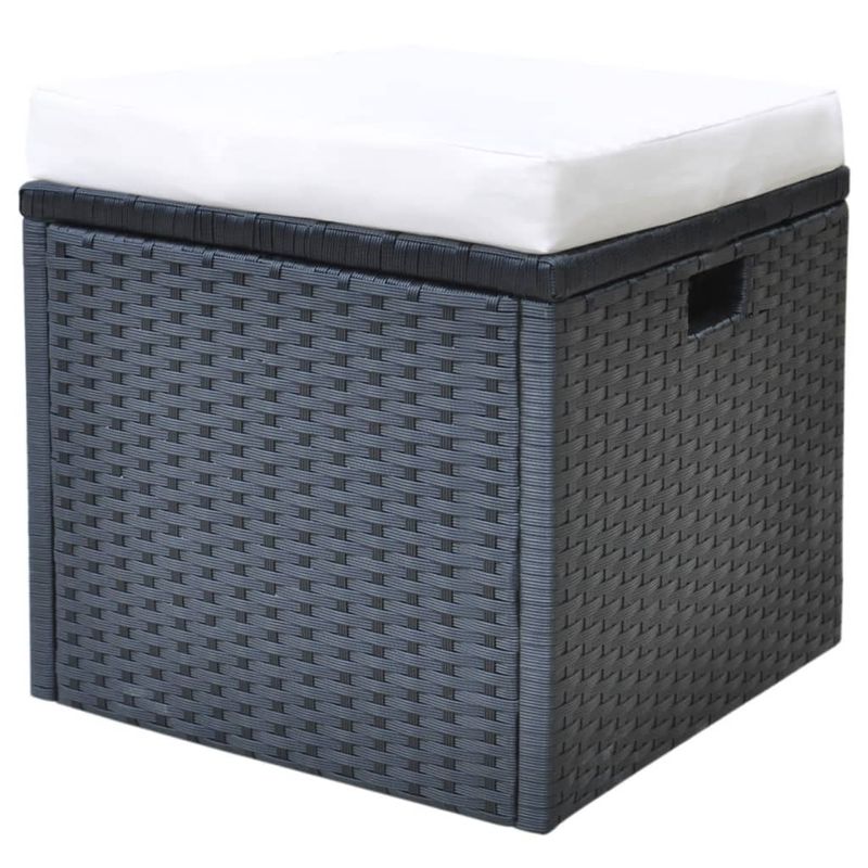 Casa si Gradina - Gradina si terasa - Mobilier exterior - Seturi mobila gradina - Set mobilier de exterior cu perne, 6 piese, negru, poliratan - Infinity.ro