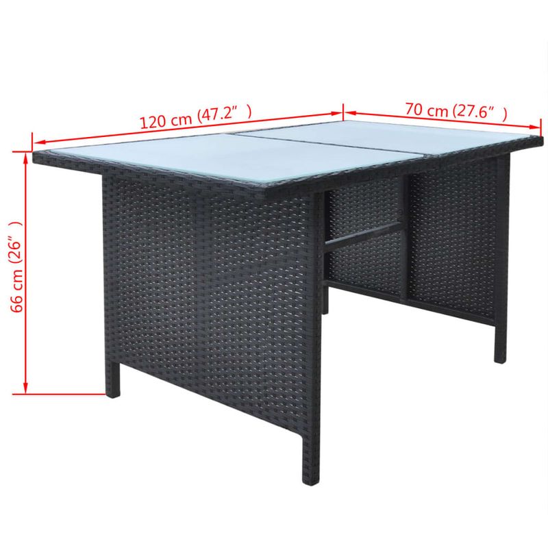 Casa si Gradina - Gradina si terasa - Mobilier exterior - Seturi mobila gradina - Set mobilier de exterior cu perne, 6 piese, negru, poliratan - Infinity.ro