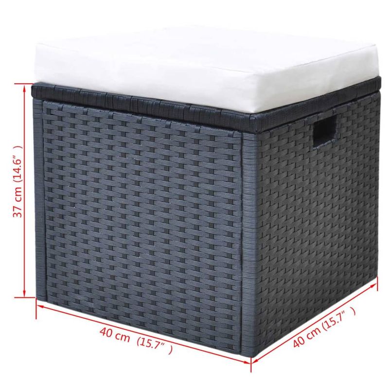 Casa si Gradina - Gradina si terasa - Mobilier exterior - Seturi mobila gradina - Set mobilier de exterior cu perne, 6 piese, negru, poliratan - Infinity.ro