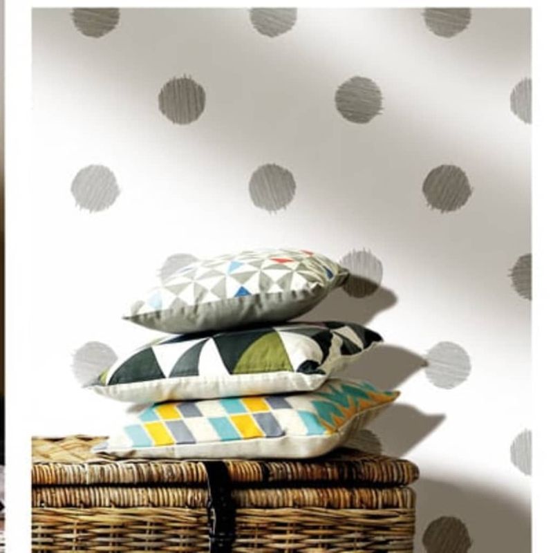 Casa si Gradina - Decoratiuni - Tapet - Noordwand Tapet „Urban Friends & Coffee Dots”, alb si gri - Infinity.ro