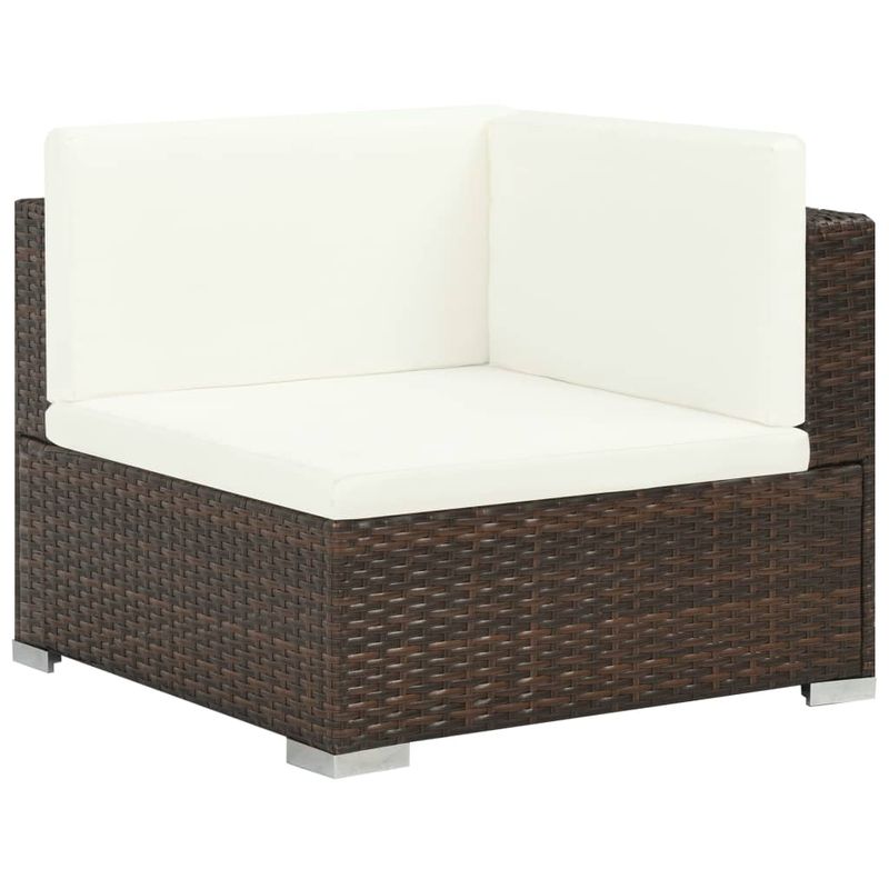 Casa si Gradina - Gradina si terasa - Mobilier exterior - Seturi mobila gradina - Set mobilier de gradina cu perne, 6 piese, maro, poliratan - Infinity.ro