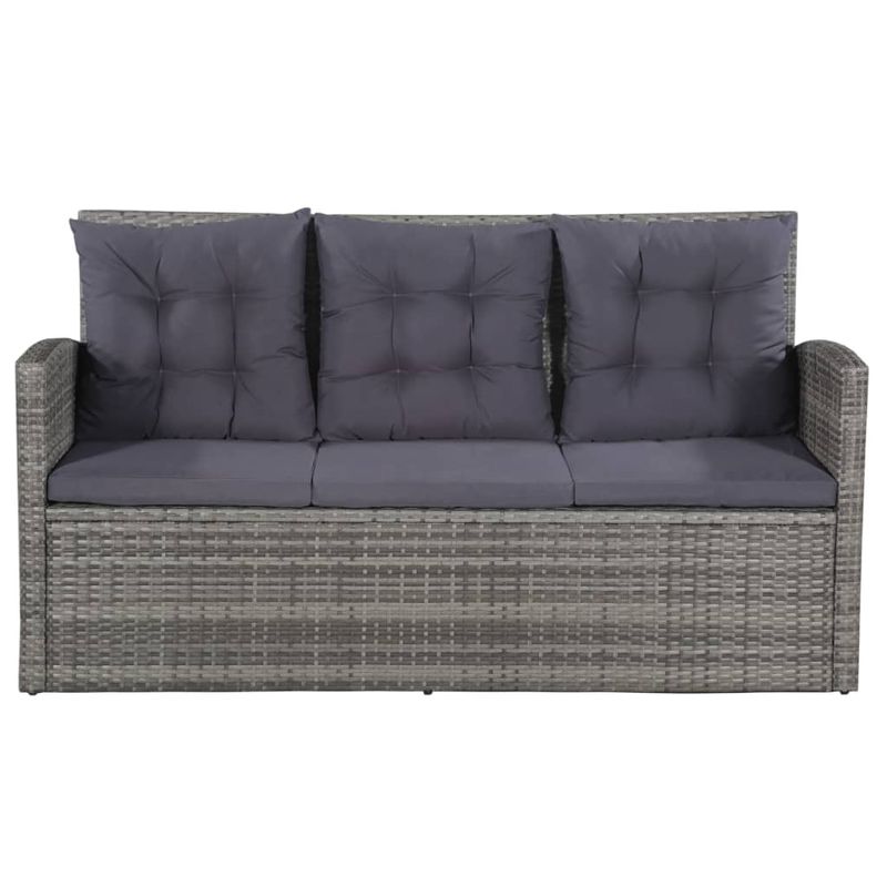 Casa si Gradina - Gradina si terasa - Mobilier exterior - Seturi mobila gradina - Set mobilier de exterior cu perne, 6 piese, gri, poliratan - Infinity.ro