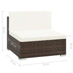 Casa si Gradina - Gradina si terasa - Mobilier exterior - Seturi mobila gradina - Set mobilier de gradina cu perne, 6 piese, maro, poliratan - Infinity.ro