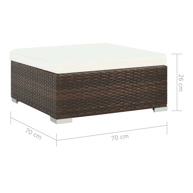 Casa si Gradina - Gradina si terasa - Mobilier exterior - Seturi mobila gradina - Set mobilier de gradina cu perne, 6 piese, maro, poliratan - Infinity.ro