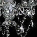 Casa si Gradina - Corpuri si surse de iluminat - Veioze si lampi - Lampi de veghe - Candelabru cu margele de cristal, argintiu, rotund, 5 x E14 - Infinity.ro