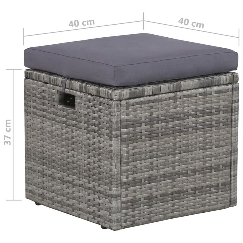Casa si Gradina - Gradina si terasa - Mobilier exterior - Seturi mobila gradina - Set mobilier de exterior cu perne, 6 piese, gri, poliratan - Infinity.ro