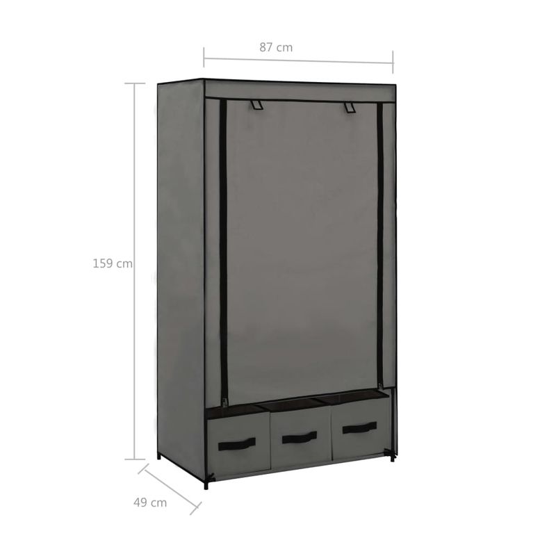 Casa si Gradina - Mobilier - Dulapuri si sifoniere - Sifoniere - Sifonier, gri, 87 x 49 x 159 cm, material textil - Infinity.ro