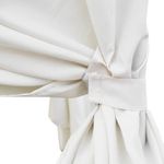 Casa si Gradina - Gradina si terasa - Mobilier exterior - Scaune si sezlonguri gradina - Pat sezlong de exterior cu perdele, negru, poliratan - Infinity.ro