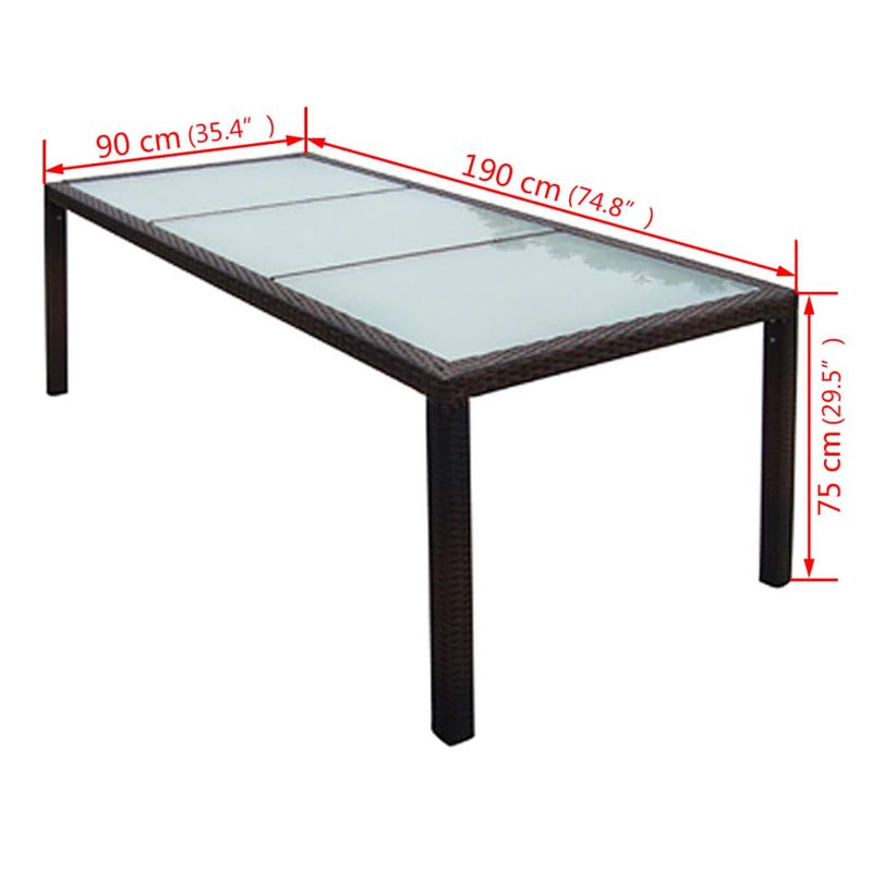 Casa si Gradina - Gradina si terasa - Mobilier exterior - Seturi mobila gradina - Set mobilier de exterior cu perne, 9 piese, maro, poliratan - Infinity.ro
