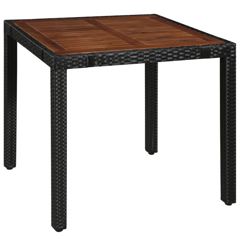 Casa si Gradina - Gradina si terasa - Mobilier exterior - Seturi mobila gradina - Set mobilier de exterior, 5 piese negru, poliratan, lemn acacia - Infinity.ro