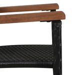 Casa si Gradina - Gradina si terasa - Mobilier exterior - Seturi mobila gradina - Set mobilier de exterior, 5 piese negru, poliratan, lemn acacia - Infinity.ro