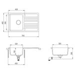 Casa si Gradina - Sanitare - Chiuveta bucatarie si accesorii - Chiuvete bucatarie - Chiuveta bucatarie granit, bej, un bazin - Infinity.ro