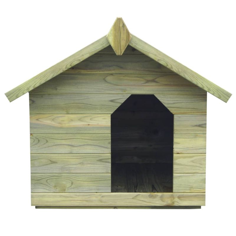 Petshop - Accesorii petshop - Culcusuri si custi - Custi interior si exterior - Cusca de caine gradina, acoperis detasabil, lemn pin tratat, mărime 85x103x77 cm - Infinity.ro