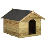 Petshop - Accesorii petshop - Culcusuri si custi - Custi interior si exterior - Cusca de caine gradina, acoperis detasabil, lemn de pin tratat, mărime 105x123x90 cm - Infinity.ro