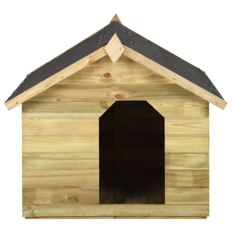 Petshop - Accesorii petshop - Culcusuri si custi - Custi interior si exterior - Cusca de caine gradina, acoperis detasabil, lemn de pin tratat, mărime 105x123x90 cm - Infinity.ro
