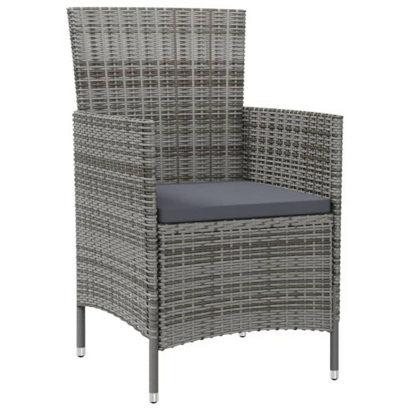 Casa si Gradina - Gradina si terasa - Mobilier exterior - Seturi mobila gradina - Set mobilier de exterior cu perne, 5 piese, gri, poliratan - Infinity.ro
