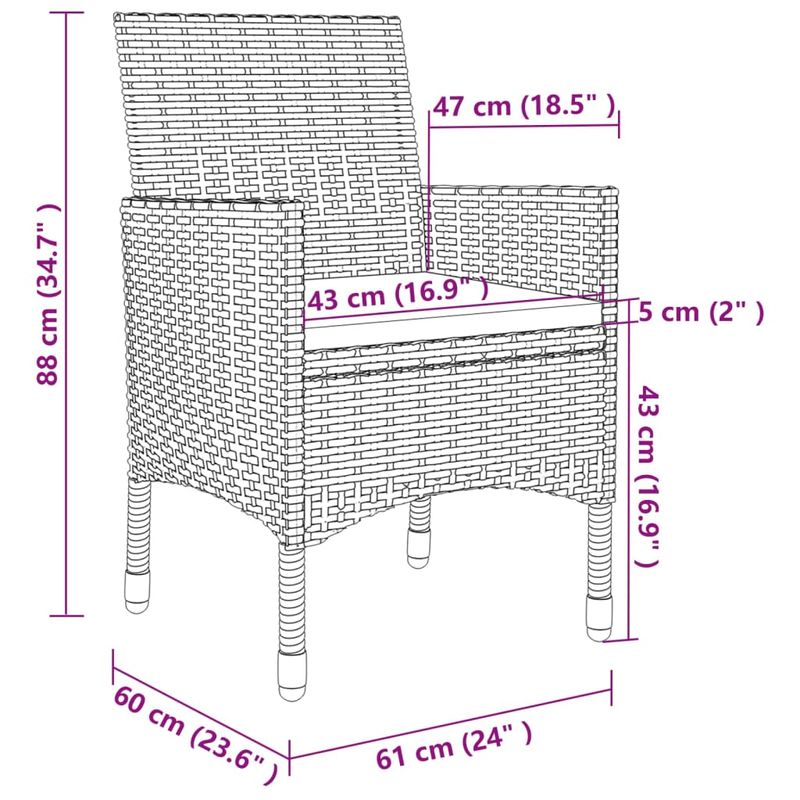 Casa si Gradina - Gradina si terasa - Mobilier exterior - Seturi mobila gradina - Set mobilier de exterior cu perne, 5 piese, gri, poliratan - Infinity.ro