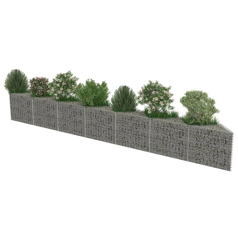 Casa si Gradina - Gradina si terasa - Garduri, panouri si accesorii - Perete gabion, otel galvanizat, 450 x 30 x 50 cm - Infinity.ro