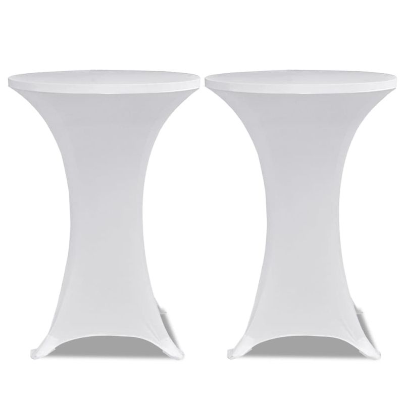 Casa si Gradina - Textile si covoare - Huse pentru mobilier - Husa elastica pentru masa, 4 buc., alb, elastic, mărime 60 cm - Infinity.ro