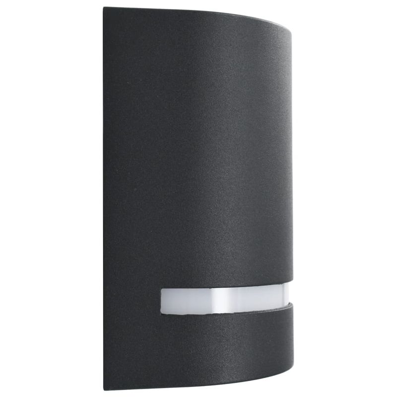Casa si Gradina - Corpuri si surse de iluminat - Iluminat exterior - Felinare - Lampi de perete pentru exterior 2 buc. negru 35 W semirotund, mărime 75x95x150 mm - Infinity.ro