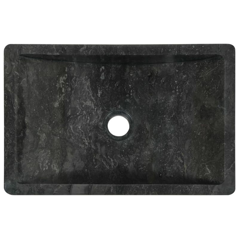 Casa si Gradina - Sanitare - Lavoar baie si accesorii - Lavoare si piedestale - Chiuveta, negru extralucios, 45x30x12 cm, marmura - Infinity.ro