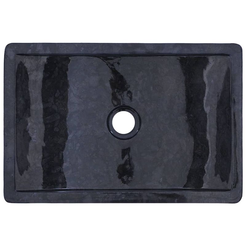 Casa si Gradina - Sanitare - Lavoar baie si accesorii - Lavoare si piedestale - Chiuveta, negru extralucios, 45x30x12 cm, marmura - Infinity.ro