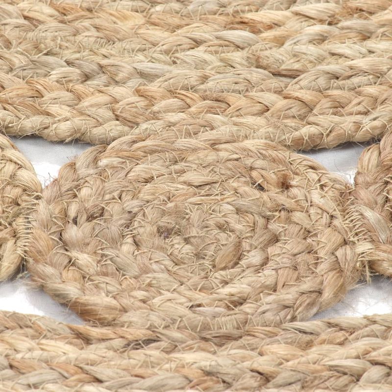 Casa si Gradina - Textile si covoare - Covoare - Covoare casa - Covor din iuta cu design impletit, 90 cm rotund - Infinity.ro