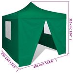 Casa si Gradina - Gradina si terasa - Umbrele si pavilioane - Pavilioane - Cort pliabil 3 x 3 m cu 4 pereti, verde - Infinity.ro