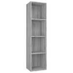 Casa si Gradina - Mobilier - Biblioteci si rafturi - Biblioteci - Biblioteca/Comoda TV, gri sonoma, 36x30x143 cm, lemn prelucrat - Infinity.ro