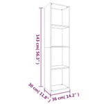 Casa si Gradina - Mobilier - Biblioteci si rafturi - Biblioteci - Biblioteca/Comoda TV, gri sonoma, 36x30x143 cm, lemn prelucrat - Infinity.ro