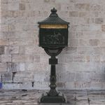 Casa si Gradina - Constructii - Depozitare, transport si protectie - Cutii postale - Cutie postala cu picior, aluminiu, vintage, inoxidabil, verde - Infinity.ro