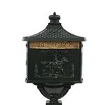 Casa si Gradina - Constructii - Depozitare, transport si protectie - Cutii postale - Cutie postala cu picior, aluminiu, vintage, inoxidabil, verde - Infinity.ro