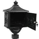 Casa si Gradina - Constructii - Depozitare, transport si protectie - Cutii postale - Cutie postala cu picior, aluminiu, vintage, inoxidabil, verde - Infinity.ro